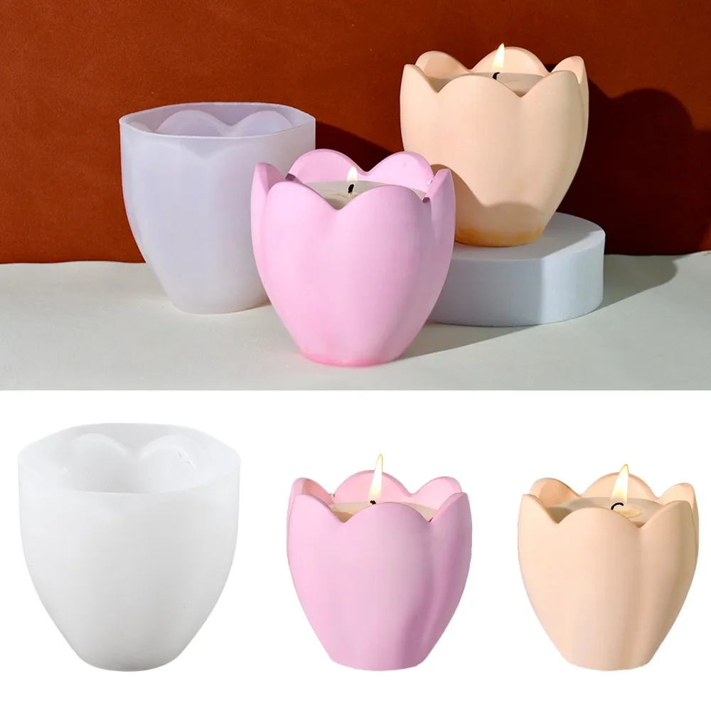 Candle Making Tips - Pemegang Lilin Tulip silikon cetakan bunga