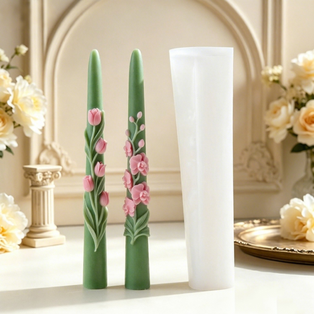 Candle Making Tips - Cetakan Lilin Silikon Bentuk Bunga Panjang