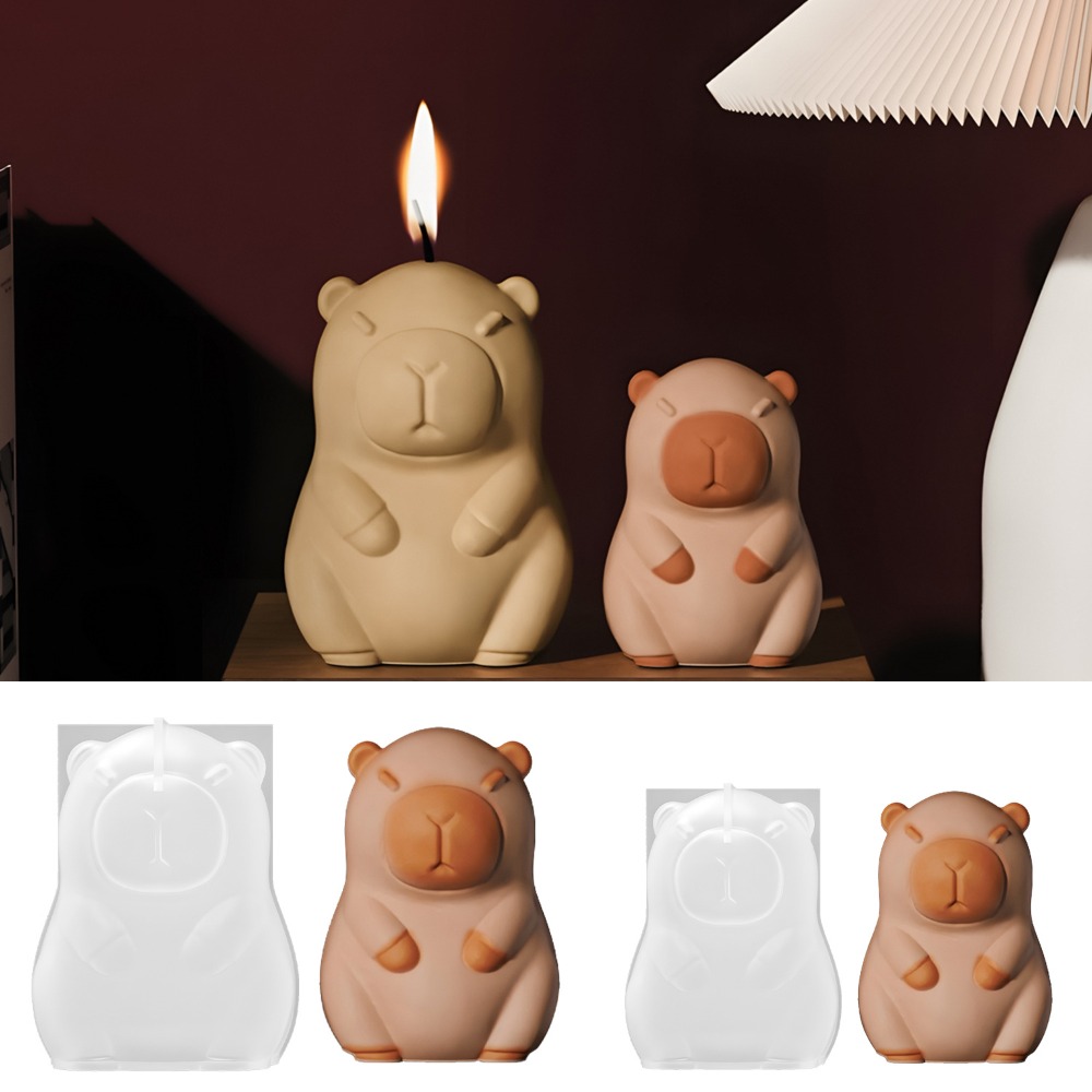 Candle Making Tips - Cetakan Silikon Lilin Aroma Kapibara Berdiri