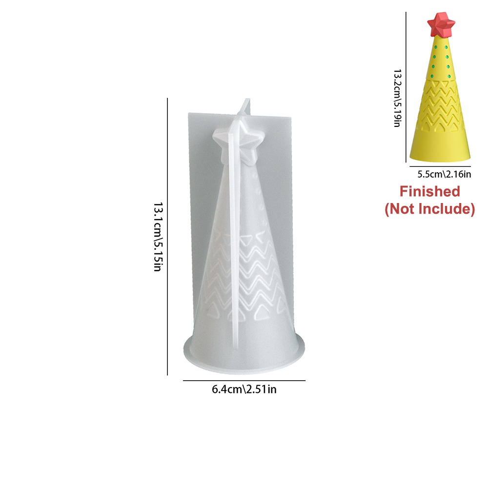 Candle Making Kit Xmas - Cetakan Lilin Kerucut Natal Silikon Kristal