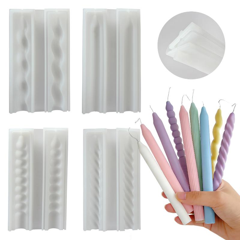 Candle Making Tips - Cetakan Lilin Silikon Spiral Panjang DIY,