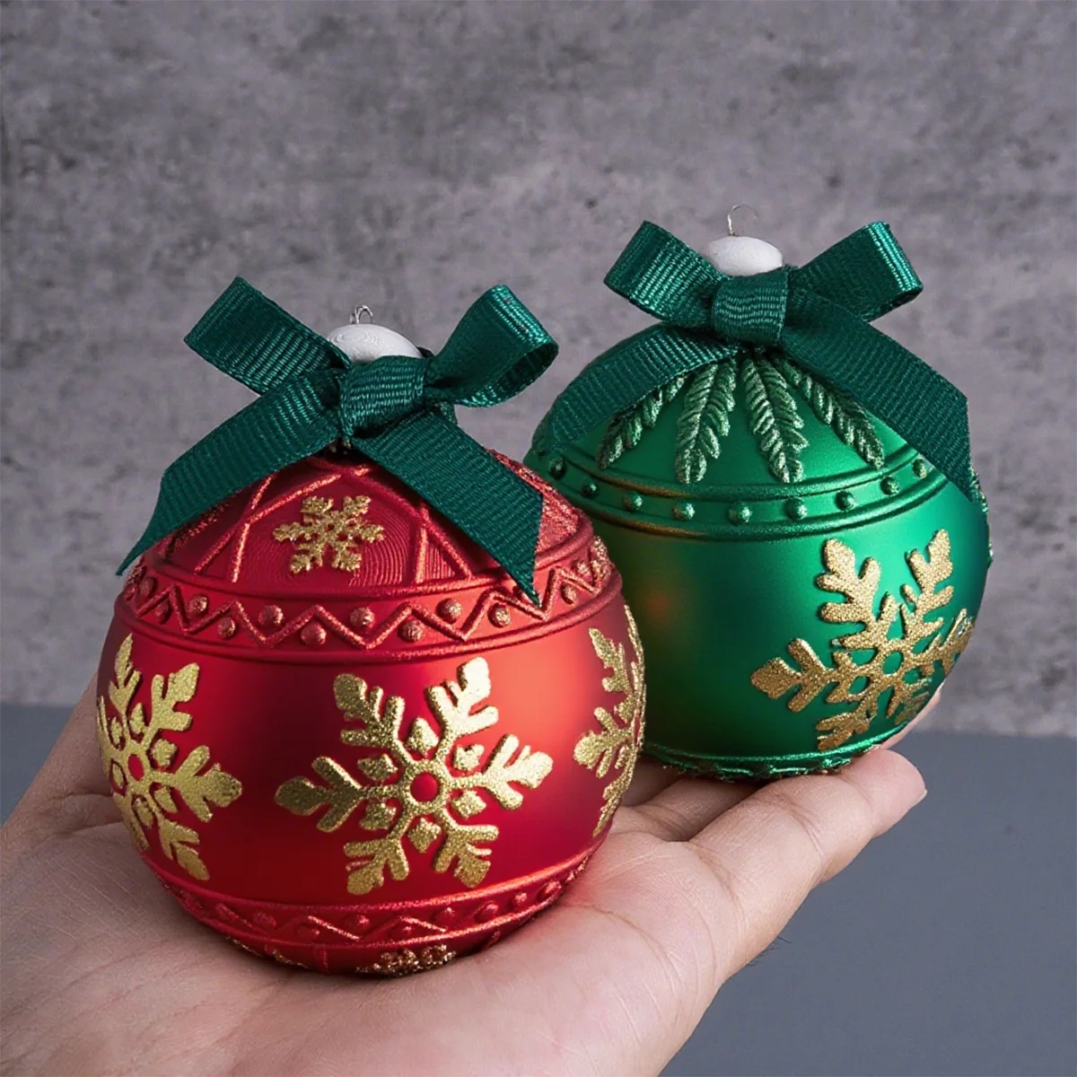Candle Making Kit Xmas - Cetakan Silikon Lilin Bola Natal Bulat
