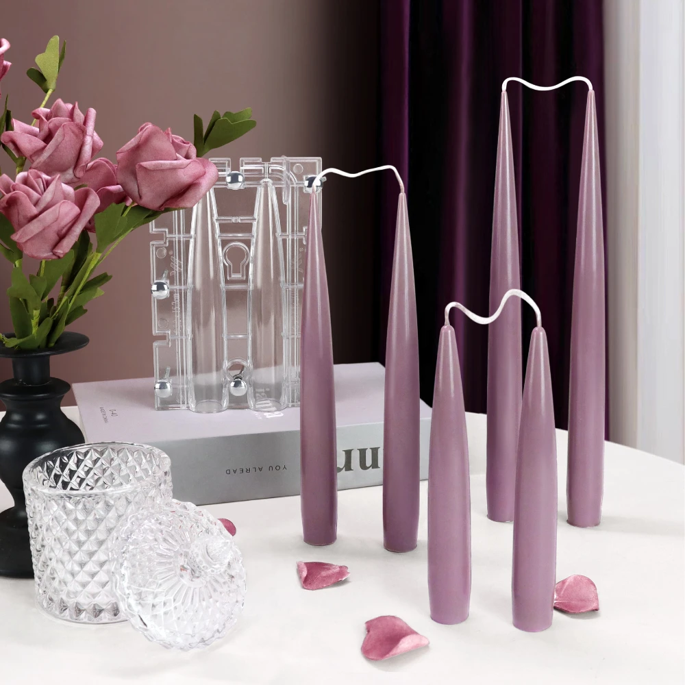 Candle Making Tips - Cetakan akrilik lilin kolom runcing ganda
