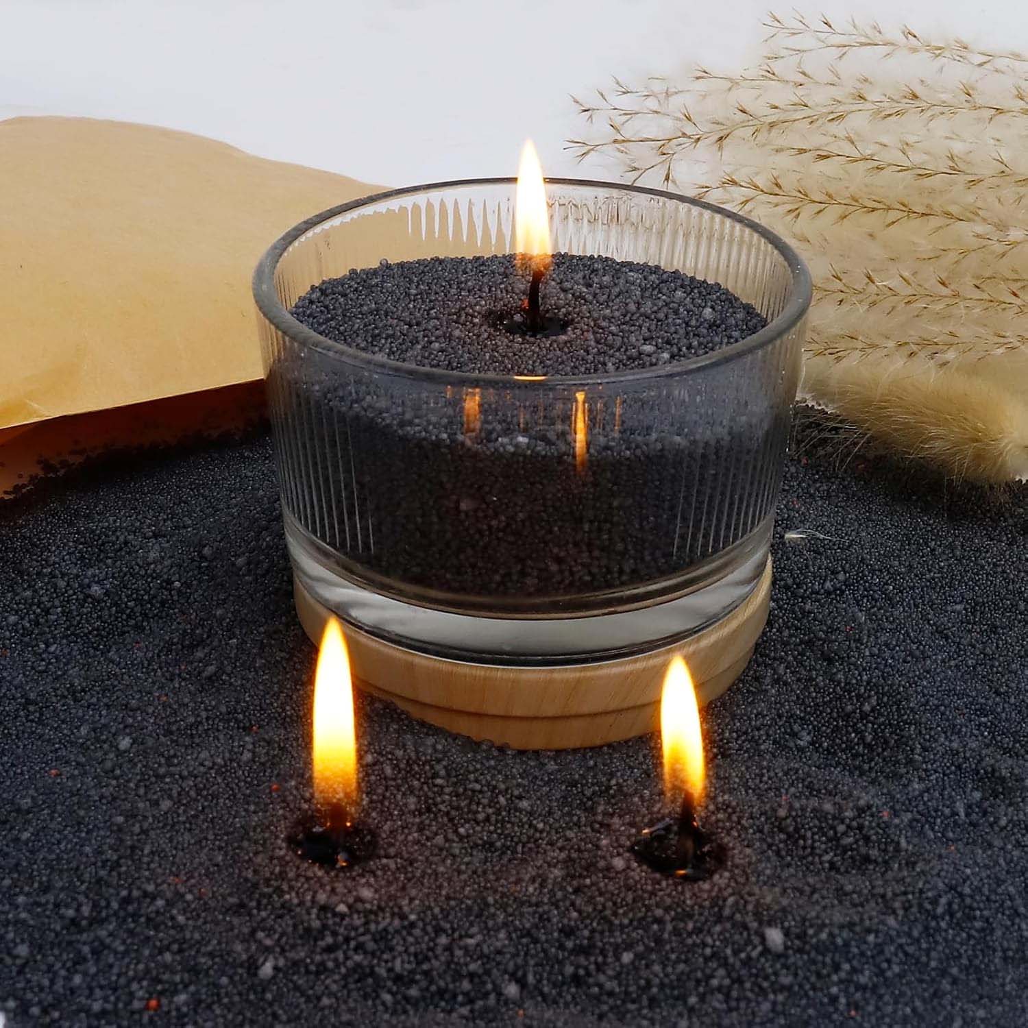 Candle Making Tips - Pasir Lilin Hitam dengan Sumbu, 200g