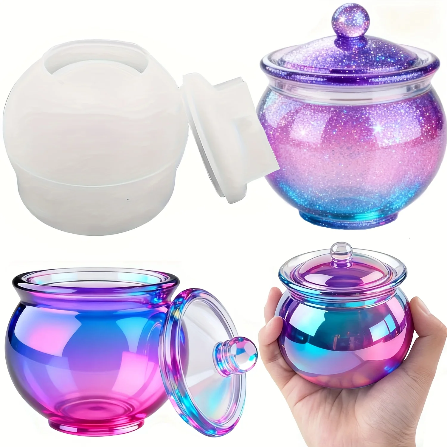 Candle Making Jug - 1 set cetakan resin bulat dengan