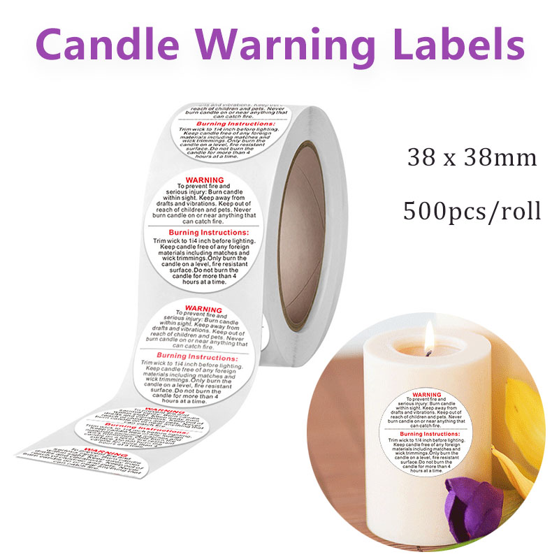 500/1000pcs Label Peringatan L - Candle Warning Label ulasan dan harga