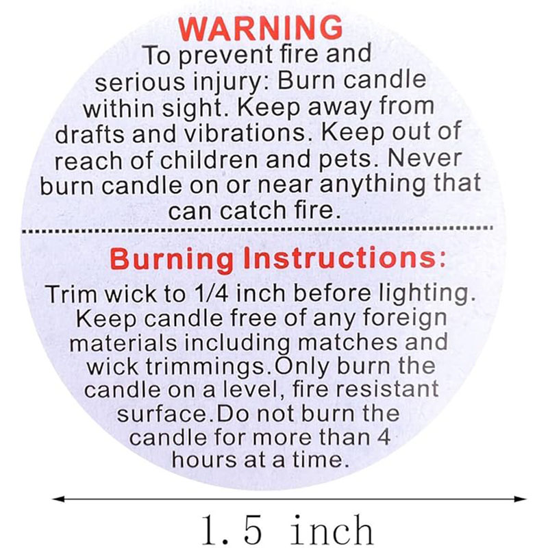 500/1000pcs Label Peringatan L - Candle Warning Label ulasan dan harga