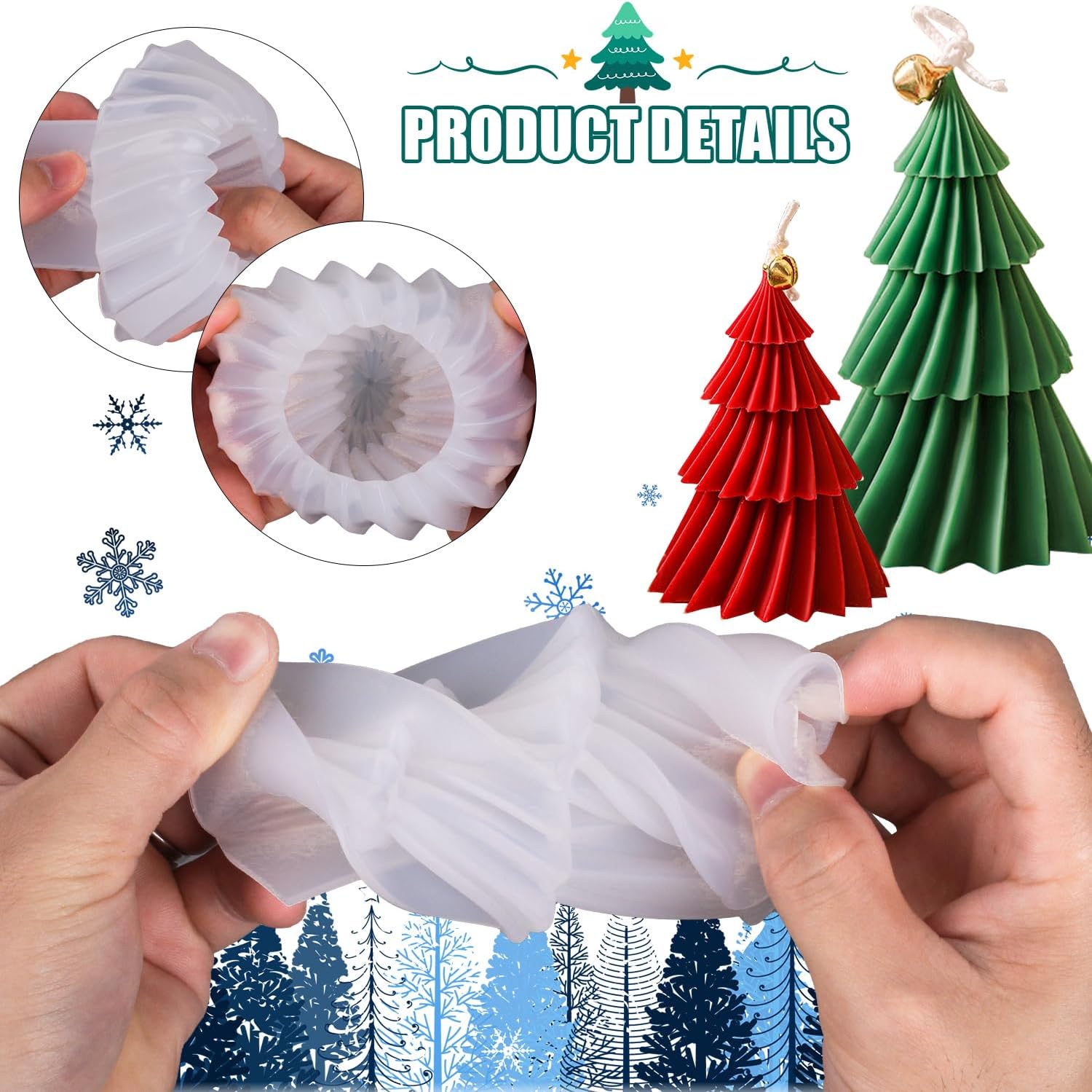 Cetakan Lilin Silikon Pohon Na - Candle Making Kit Xmas ulasan dan harga