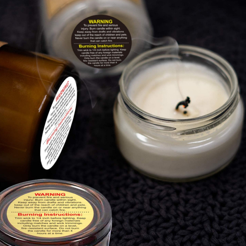 500 Buah/Rol Laser Label Lilin - Candle Warning Label ulasan dan harga