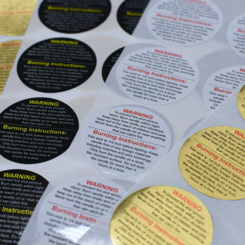 500 Buah/Rol Laser Label Lilin - Candle Warning Label ulasan dan harga