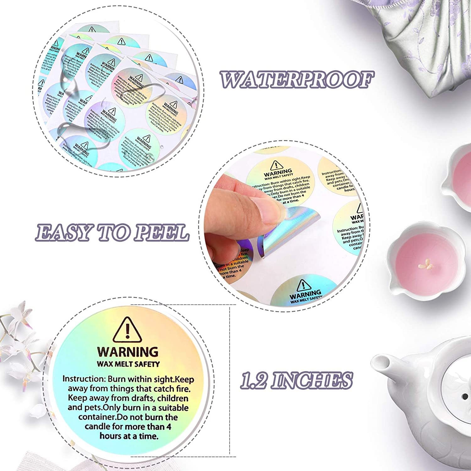 Label Peringatan Lilin Hologra - Candle Warning Label ulasan dan harga