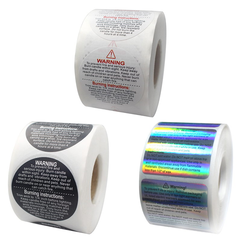 500 Buah Stiker Peringatan Lil - Candle Warning Label ulasan dan harga