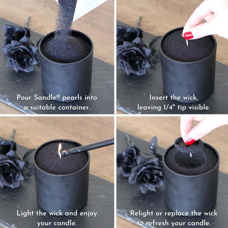 Pasir Lilin Hitam dengan Sumbu - Candle Making Tips ulasan dan harga
