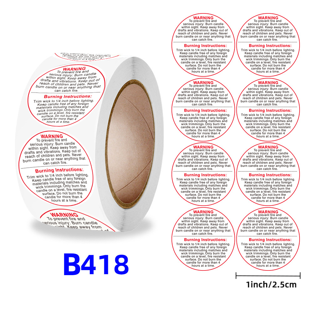 Stiker Label peringatan lilin  - Candle Warning Label ulasan dan harga